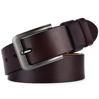 Men's needle buckle belt retro pants belt pure cowhide leather belt
