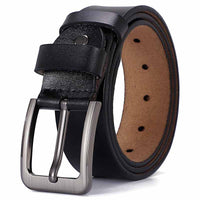 Men's needle buckle belt retro pants belt pure cowhide leather belt
